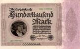 100.000 Mark 1923 Allemagne DEUTSCHLAND - PICK 83 a - 100 000 MARK - 01/02/1923 VZ/VZ-ST