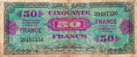 France 50 Francs FRANCE - PICK 117a - 50 FRANCS VERSO FRANCE - 1945 -