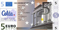 France 5 euro Dummy Banknote - Specimen - 5 Euro - Banknote Design - CELDA - IME 1997 - ECB 1998 -