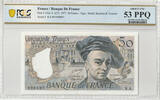 50 Francs FRANCE - PICK 152a - 50 FRANCS QUENTIN DE LA TOUR 1977- R.4 - PCGS 53 -