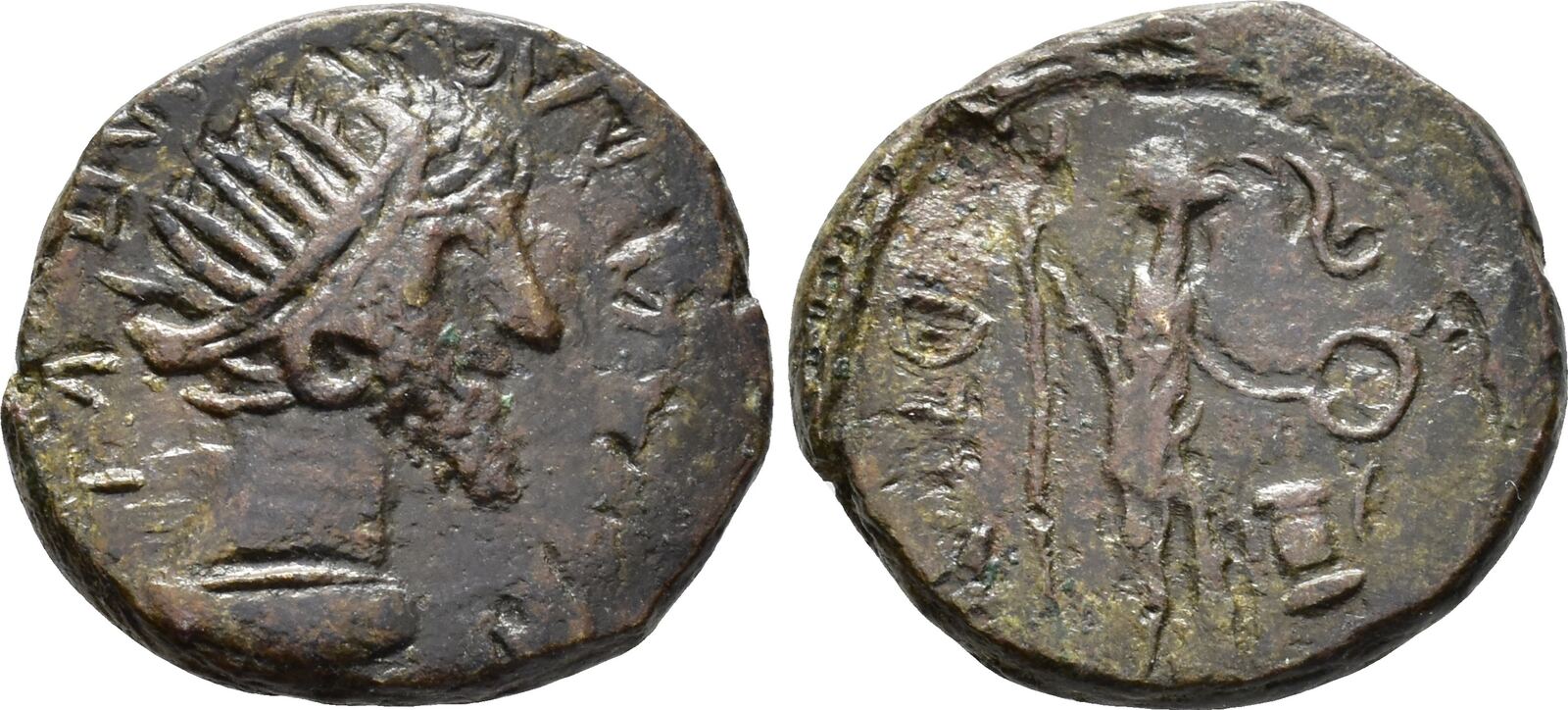 ROMAN EMPIRE Antoninianus Tetricus I, 271-274, CONTEMPORARY 'BARBARIC ...