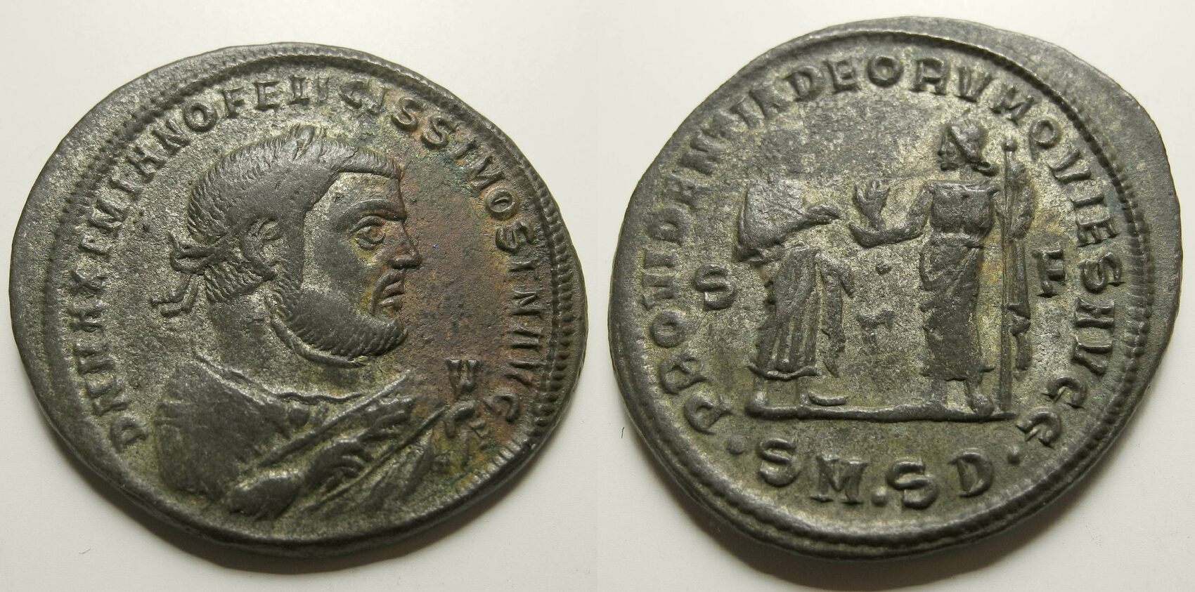 ROMAN EMPIRE Follis Maximianus I Herculius as Senior Augustus, ca 305