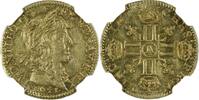 1/2 louis dor à la mèche courte Louis XIII - Demi-louis dor à la mèche courte - 1641 A Paris - NGC MS 61 SUP+ / NGC MS 61