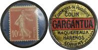 France 10 Centimes Jeton - Timbre-monnaie - 10 centimes rouge - Conserverie poissons - Lorient -