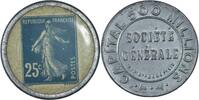France Bon de 25 centimes Jeton - Timbre-monnaie - 25 centimes bleu - Société Générale -