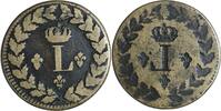 Un décime Louis XVIII - Décime au L couronné - Incus - Rare - 1815 Strasbourg -