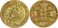 Louis d'or à la tête virile Louis XIV - Louis d'or à la tête virile - 1682 S Reims - 7.680 exemplaires -