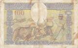 Madagascar 1937 100 Francs Fortuna and symbols of agriculture and industry FF