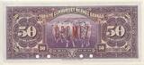 Turkey  50 Lira 1942 - Pdt L. Inonu - Specimen UNC