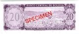 20 pesos bolivianos 1962 20 Boliviano Murillo - View of La Paz UNC