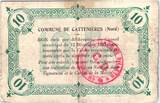 France 12/12/1915 10 Francs Cattenieres City - 1915 VF