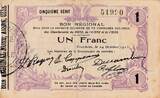 France 1 franc 1 F Fourmies - Fifth serial - 24/10/1915 VF