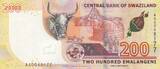 Swaziland  200 Emalangeni Roi Mswati III - Huts - 2017 Hybrid - UNC - P.43