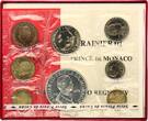 Monaco 1974 Set of 8 coins Rainier III - 1949-1974 - 25 yeras of Reign AU