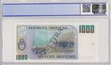 Argentina 1000 pesos argentinos 1000 Pesos , G San Martin - 1983 - Spécimen - PCGS 62 OPQ - P.317s AU