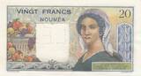 New Caledonia  20 Francs ND (1954) - Cancelled Annulé - Serial W.32 UNC