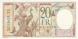Djibouti  20 Francs Peacock ND (1936) - Specimen - P.7bs - UNC