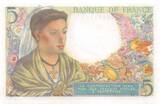 France 1943 5 Francs Shepherd - 02-06-1943 Serial C.15 - UNC