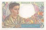 France 1945 5 Francs Shepherd - 05-04-1945 Serial V.127 - AU