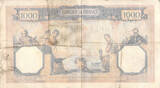 France 1930 1000 Francs Ceres and Mercury - 10-01-1930 Serial T.803 - F+ FF+