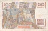 France 1952 100 Francs Young Farmer - 02-10-1952 - Serial S.499 - Reversed Watermark - F FF