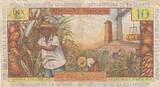 French Antilles  10 Francs Girl, sugar cane - 1964 - Serial T.6 - F to VF - P.8b FF+