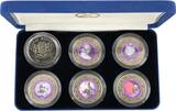 Somalia  Proof set of 6 x 1 Dollar John Paul II - 2005 - Colorized AU