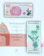 Mexico  100 & 200 Pesos - Commemoratives notes of the independance and the revolution - Folder - 2010 UNC