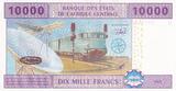 Central African States  10000 Francs - Woman- Train, plane - 2002 - P.210U UNC