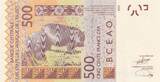 West AFrican States  500 Francs - Mask - Hippopotamus - 2023 - Letter D Mali UNC