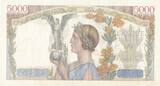 France 1943 5000 Francs - Victory - 11-02-1943 - Serial D.1170 XF