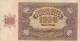 Croatia 1941 1000 Kuna - Young girl - Mountains - 26-05-1941 - Serial C VF