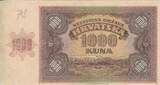 Croatia 1941 1000 Kuna - Young girl - Mountains - 26-05-1941 - Serial K VF