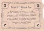France 1916 2 Francs - Fourmies - Regional Coupon - 08-05-1916 - Serial 2 VF