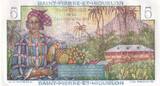 Saint Pierre & Miquelon  5 Francs - Bougainville - ND (1950-1960) - Serial B.81 UNC