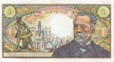 France 1966 5 Francs - Pasteur - 05-05-1966 - Serial G.10 XF+