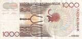 Belgium 1980 1000 Francs - Andre Ernest Modeste Gretry - ND (1980-1996) - P.144a VF