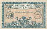 Algeria 1921 50 Centimes - Chambre de commerce of Oran - 25-03-1921 - 780, 122 VF