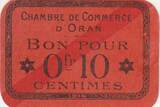 Algeria 10 centimes 10 Cents - Chambre de commerce of Oran - 1916 VF