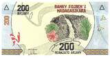 Madagascar  200 Ariary - Waterfall - Tree - 2022 - Serial G67 UNC