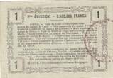 France 1916 1 Franc - Laon - Regional Coupon - 16-06-1916 - Serial 19 VF