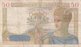 France 1937 50 Francs Ceres - 28-01-1937 - Serial E.5411 VF