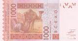 West AFrican States  1000 Francs - Mask - Camels - Côte d