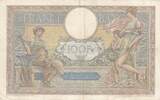 France 1926 100 Francs LOM - large cartridges - 10-05-1926 - Serial Q.14196 VF