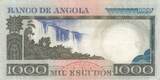 Angola 1973 1000 Escudos - L. de Camoes - Waterfalls - 10-06-1973 - Serial AZ VF+