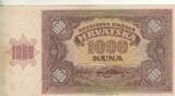 Croatia 1941 1000 Kuna - young girl - mountains - 20-05-1941 - Serial K VF