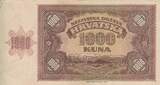 Croatia 1941 1000 Kuna - Young girl - Mountains - 26-05-1941 - Serial G VF