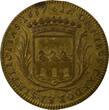 France 1 token 1657 Mayors of Nantes, René de Ponctual - Brass Token -1655 VF