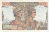 France 1956 5000 Francs - Sea and Countryside- 01-03-1956 - Serial W.148 AU