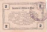 France 1916 2 Francs - Fourmies - Regional Coupon - 08-05-1916 - Serial 3 XF